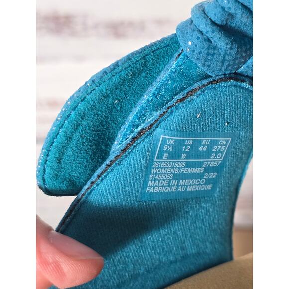 Clarks Laurieann Rae Turquoise Sandals 12W Cloud steppers for comfort - Picture 6 of 8